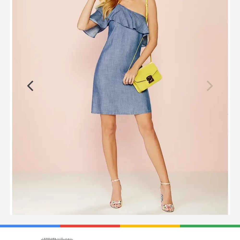 Gianni Bini one shoulder Jean dress